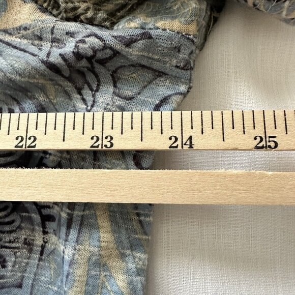 Catherines Tunic Shirt Women's 2X Rhinestone & Lace Embellished Blouse Tee Blue - Picture 4 of 8